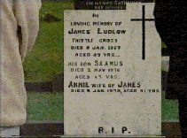 Seamus Ludlow's grave at Calvary Cemetery, Ravensdale.