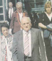 Kevin Ludlow, brother of the late Seamus Ludlow, leaves Dundalk Courthouse accompanied by his wife and daughter.
