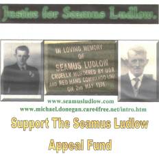 This is the front cover for the CD in aid of the Seamus Ludlow  Appeal Fund